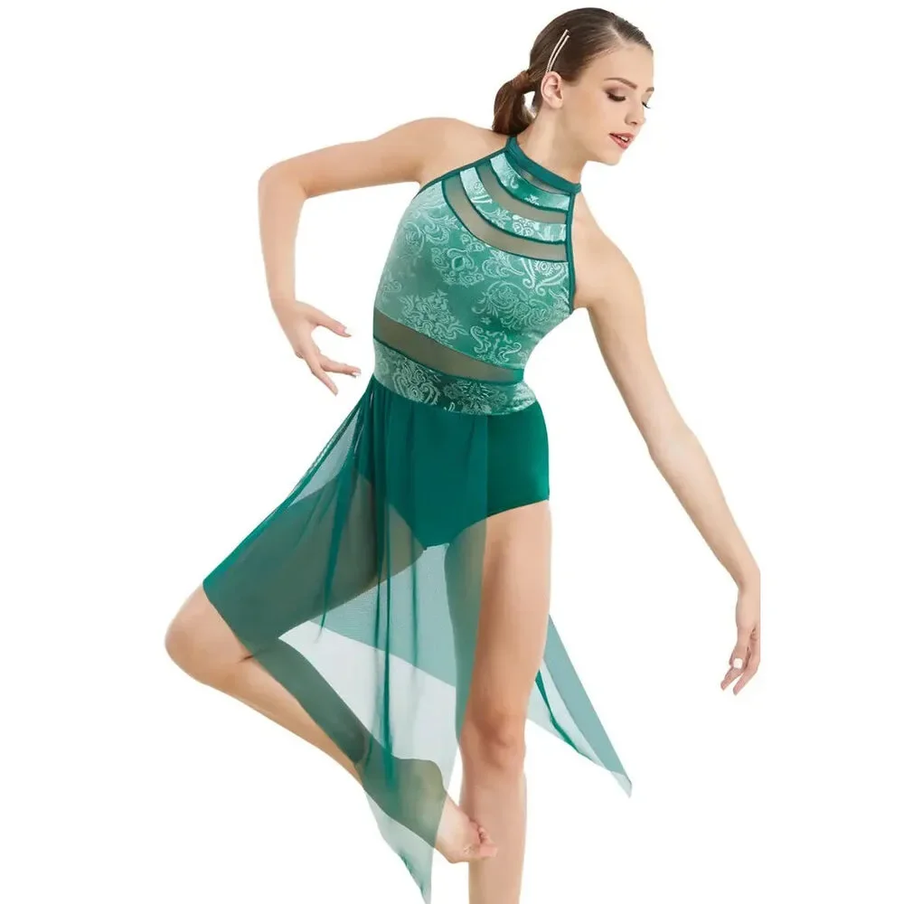 Pre-Owned Dance Costume Weissman 11024 Small Child Green Contemporary